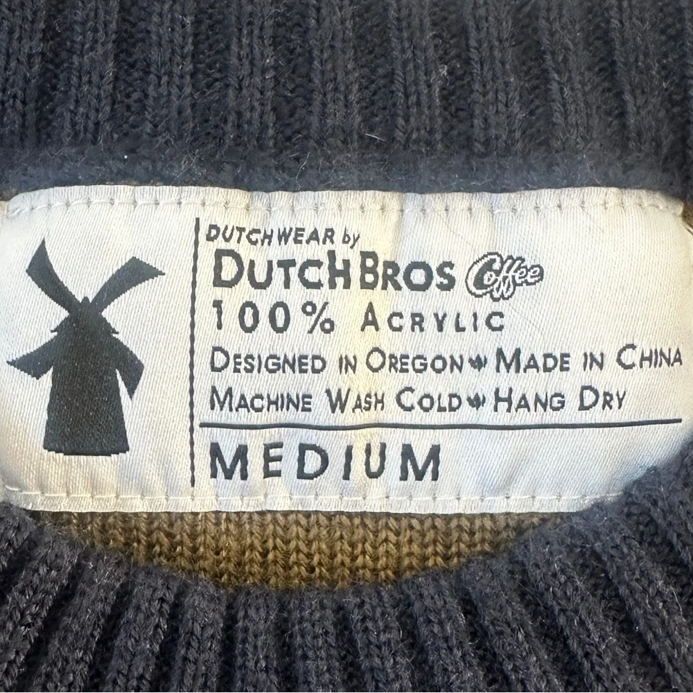 Dutch Bros Men’s Unisex‎ Medium Nordic Fair Aisle Holiday Sweater Limited Ed